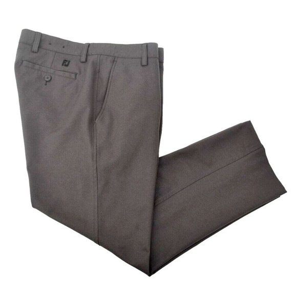 FOOTJOY Men's Flat Front Golf Pants SIZE 34/27 Dark Gray - Picture 1 of 6